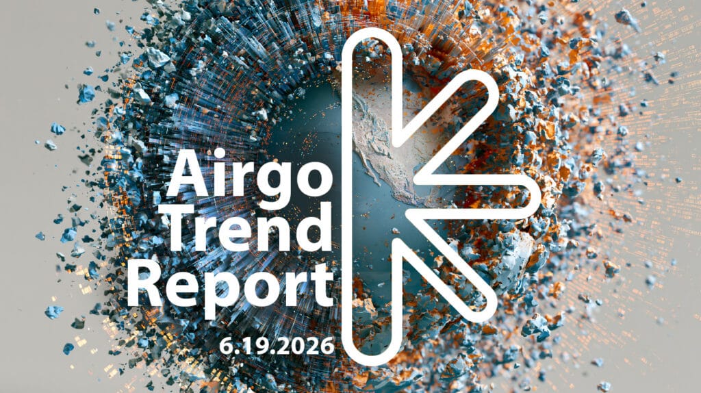 Airgo Trend Report cover with a blue-orange explody background and the date 6.19.2026.