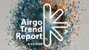 Airgo Trend Report cover with a blue-orange explody background and the date 6.19.2026.